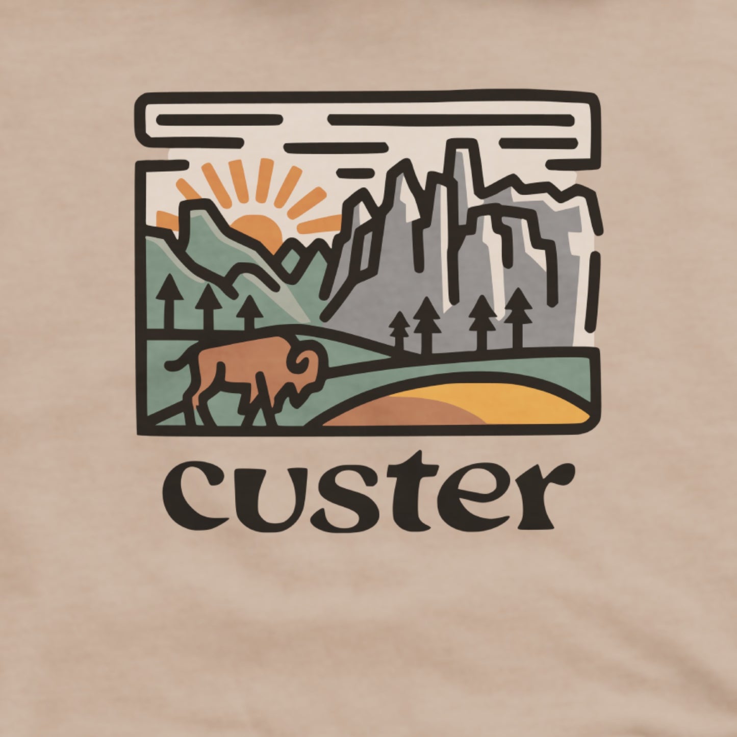 Custer State Park Hoodie Adventure and Outdoors Themed Hoodie