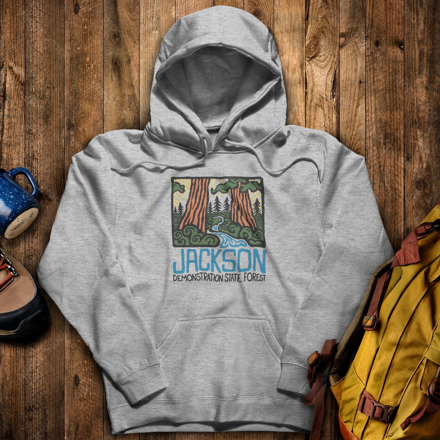 Jackson Demonstration State Forest Hoodie Sport Grey Adventure and Outdoors Themed Hoodie