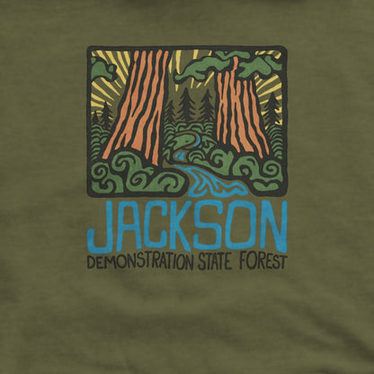 Jackson Demonstration State Forest Hoodie Adventure and Outdoors Themed Hoodie