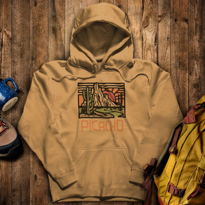 Picacho Peak State Park Hoodie Mustard Adventure and Outdoors Themed Hoodie