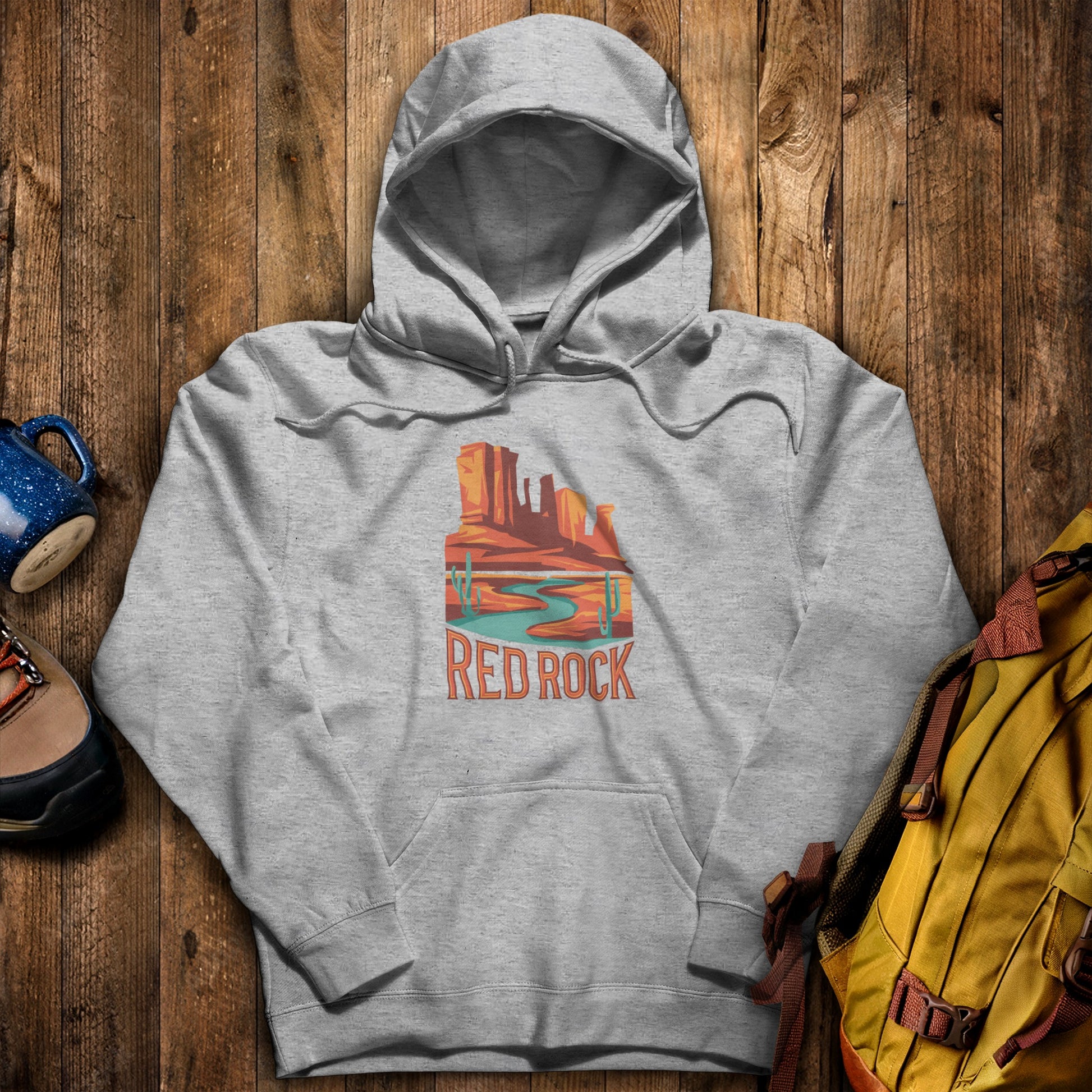 Red Rock State Park Hoodie Sport Grey Adventure and Outdoors Themed Hoodie