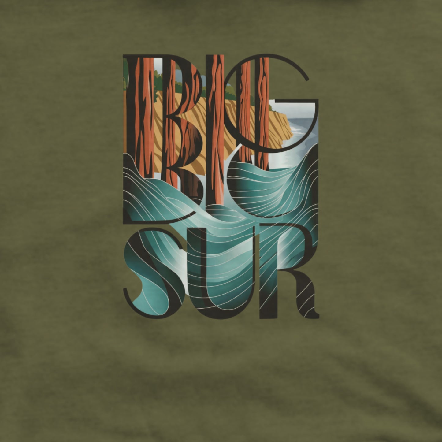 Big Sur State Park Hoodie Adventure and Outdoors Themed Hoodie