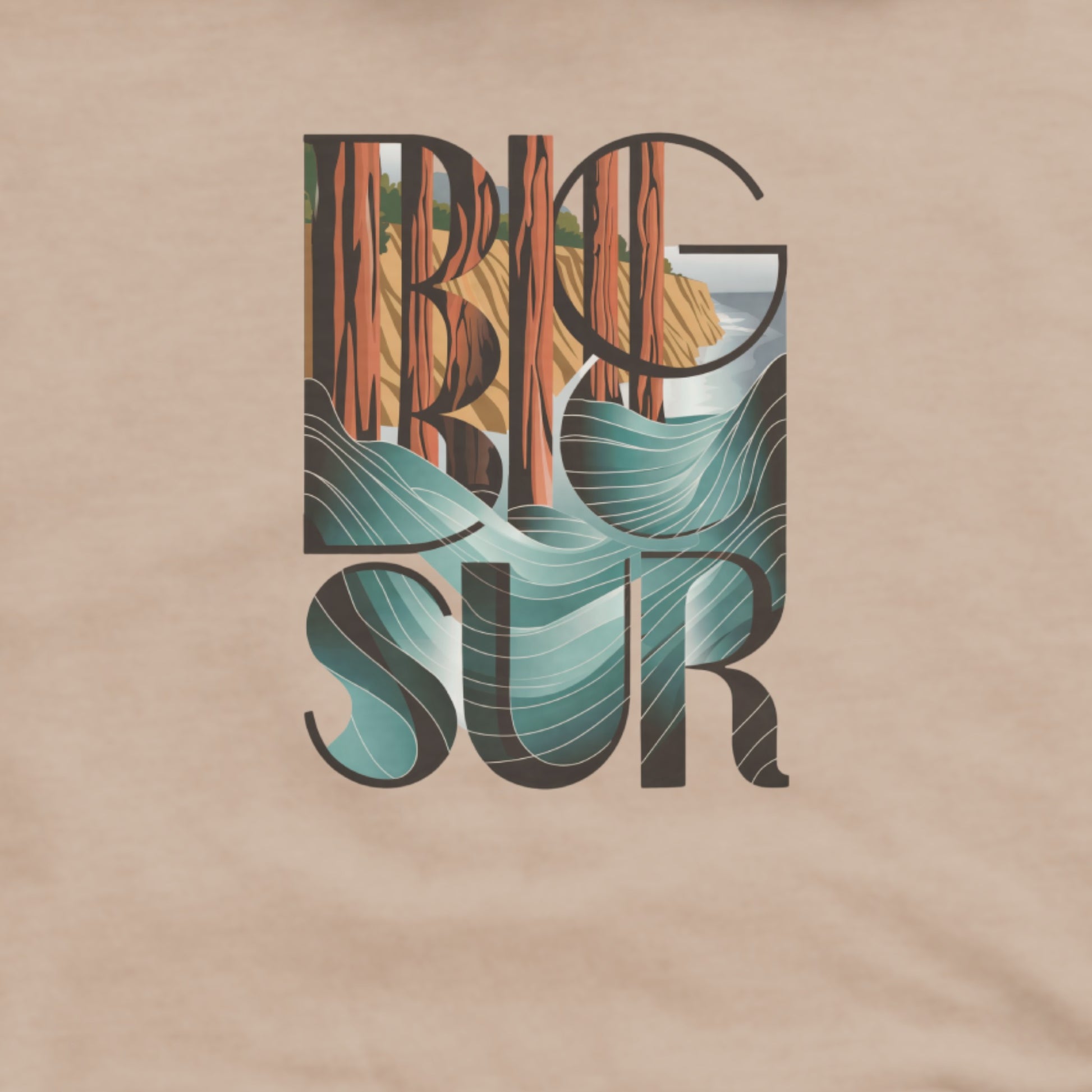 Big Sur State Park Hoodie Adventure and Outdoors Themed Hoodie