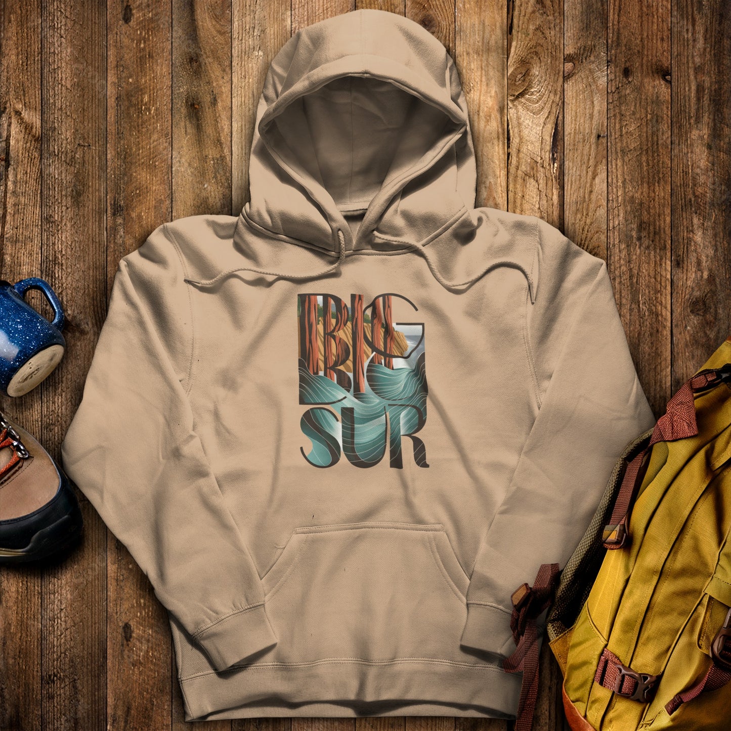 Big Sur State Park Hoodie Sand Adventure and Outdoors Themed Hoodie