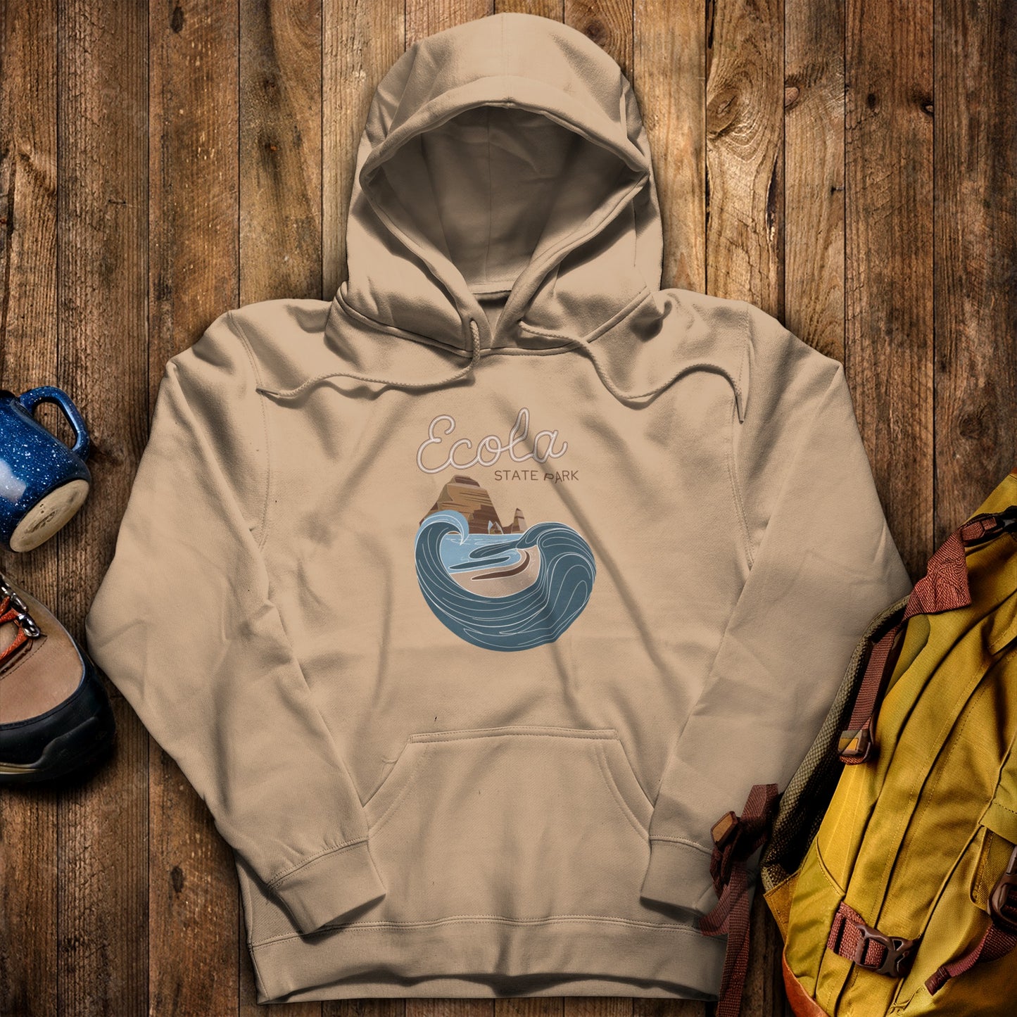 Ecola State Park Hoodie Sand Adventure and Outdoors Themed Hoodie