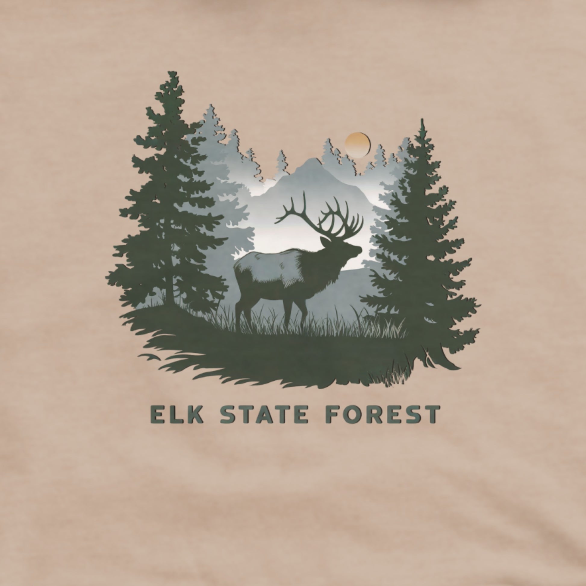 Elk State Forest Hoodie Adventure and Outdoors Themed Hoodie