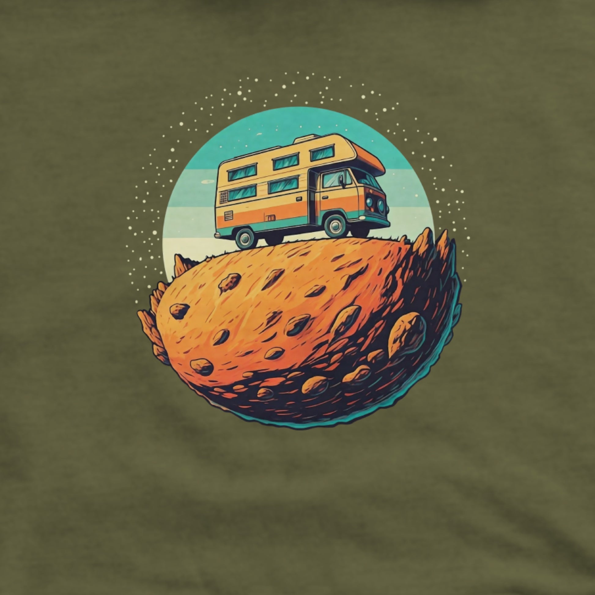Camper Tiny Planet Hoodie Adventure and Outdoors Themed Hoodie