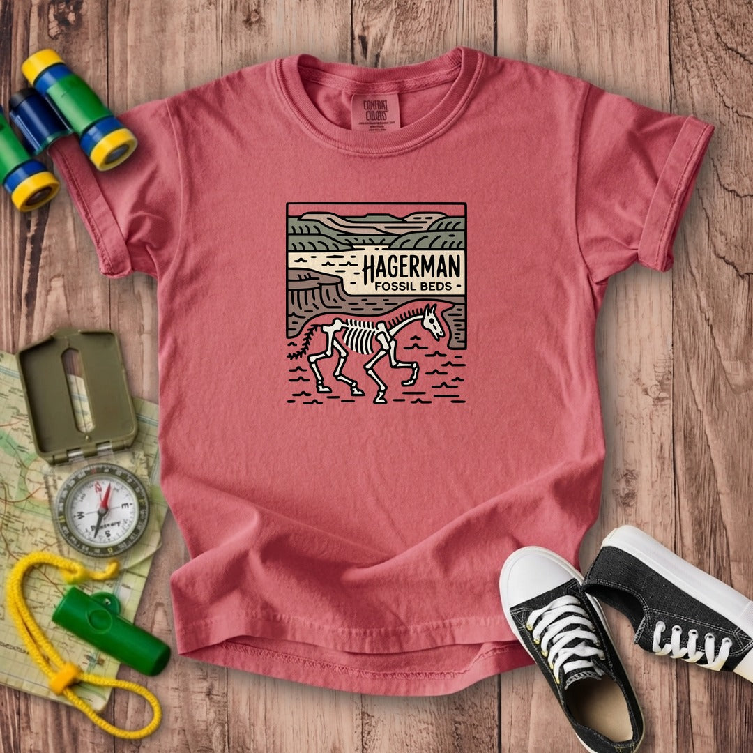 Hagerman Fossil Beds National Monument Kids Cotton T-Shirt