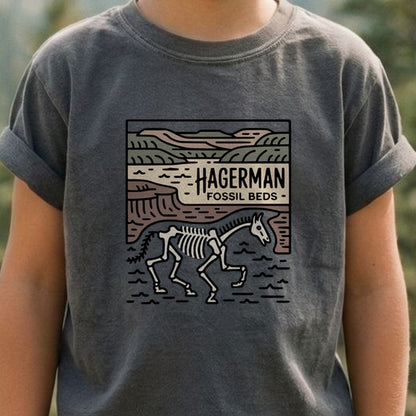Hagerman Fossil Beds National Monument Kids Cotton T-Shirt