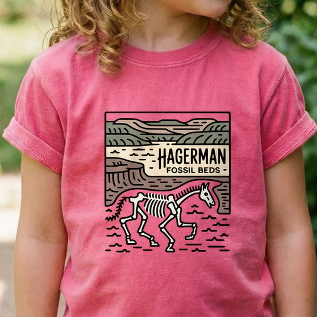 Hagerman Fossil Beds National Monument Kids Cotton T-Shirt