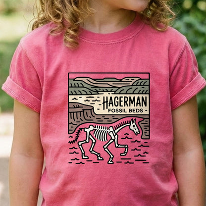 Hagerman Fossil Beds National Monument Kids Cotton T-Shirt