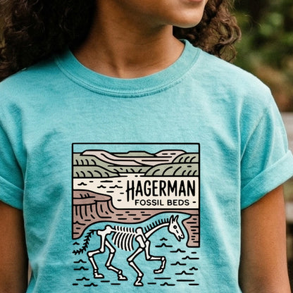 Hagerman Fossil Beds National Monument Kids Cotton T-Shirt