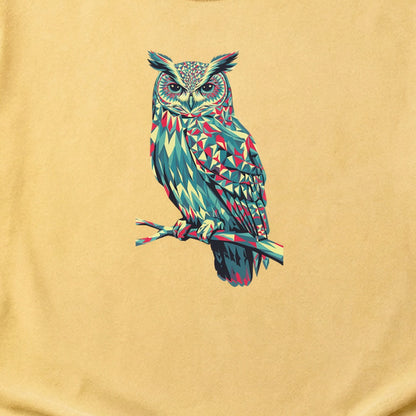 Horned Owl Mosaic Cotton T-Shirt