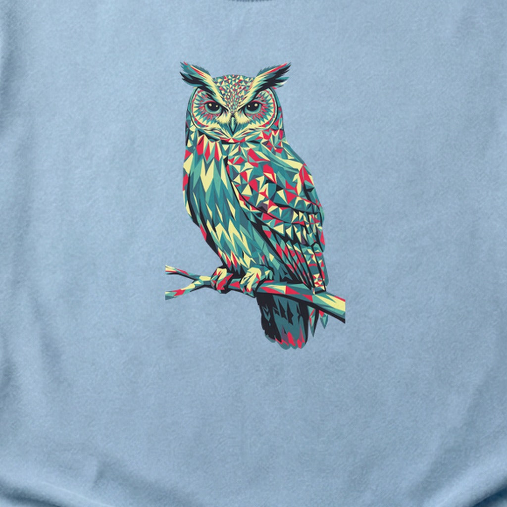 Horned Owl Mosaic Cotton T-Shirt