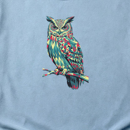 Horned Owl Mosaic Cotton T-Shirt