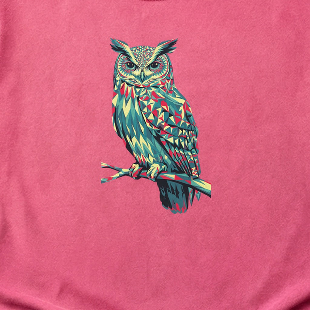 Horned Owl Mosaic Cotton T-Shirt
