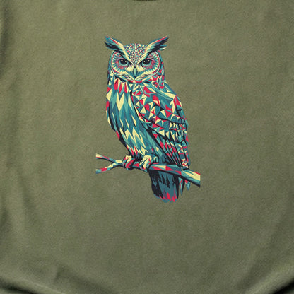 Horned Owl Mosaic Cotton T-Shirt
