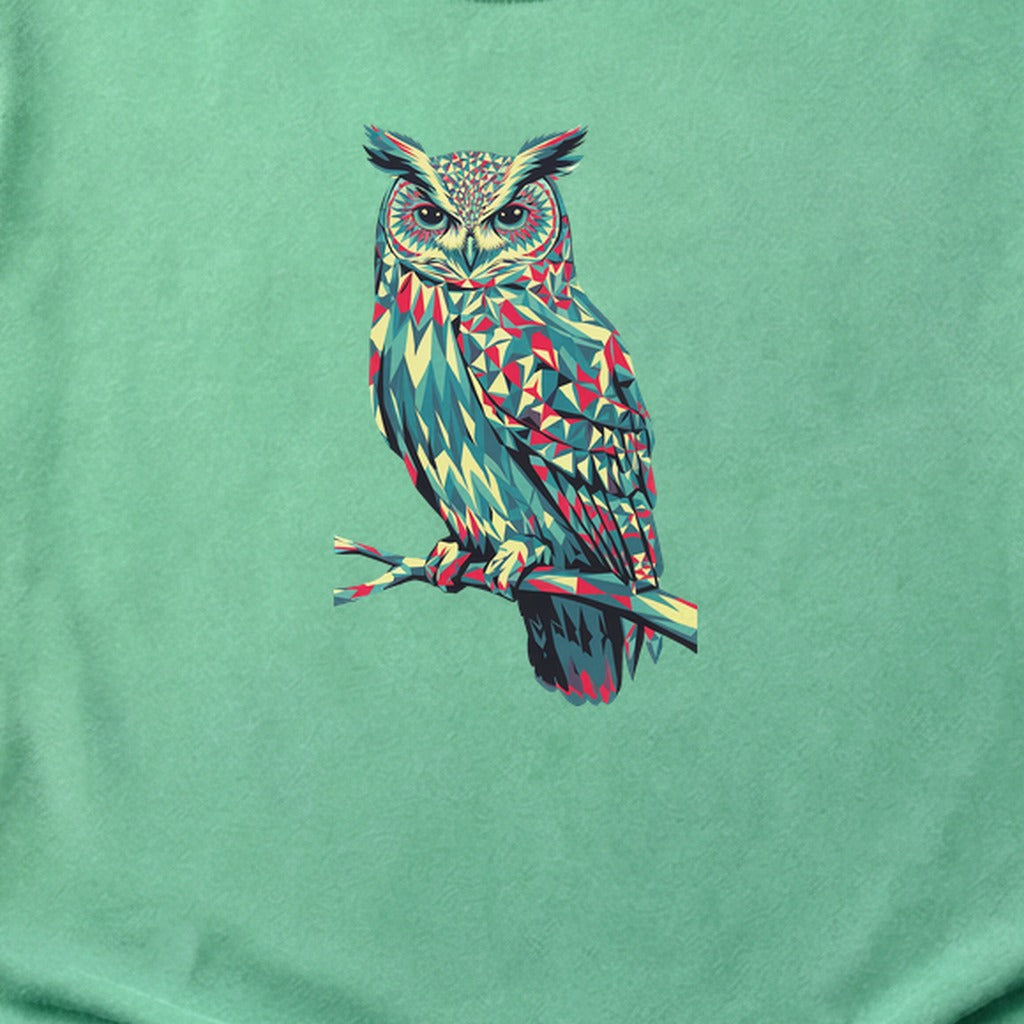 Horned Owl Mosaic Cotton T-Shirt