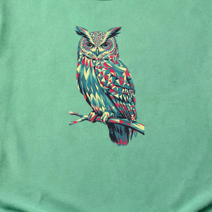 Horned Owl Mosaic Cotton T-Shirt