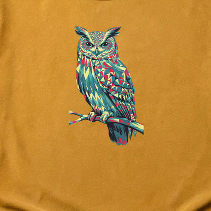 Horned Owl Mosaic Cotton T-Shirt