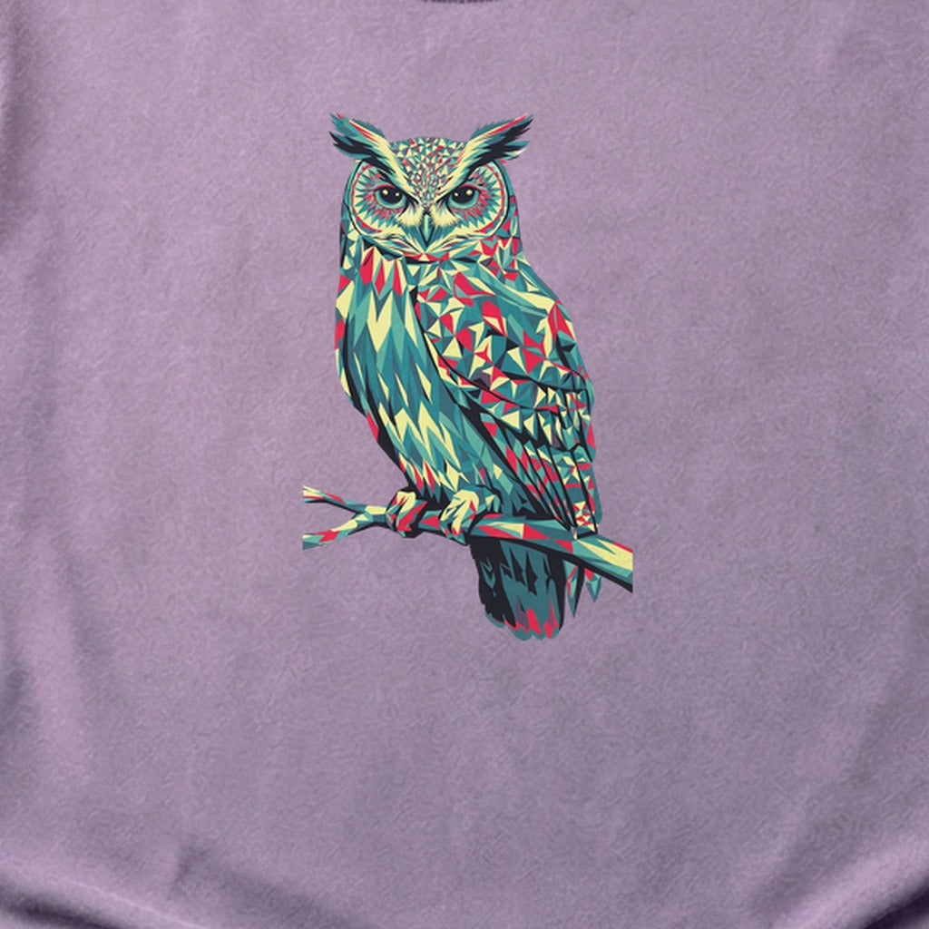 Horned Owl Mosaic Cotton T-Shirt