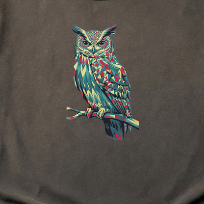 Horned Owl Mosaic Cotton T-Shirt