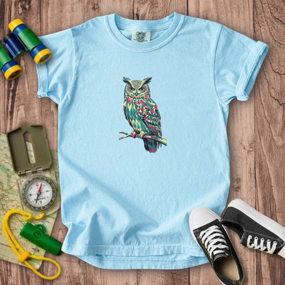 Horned Owl Mosaic Kids Cotton T-Shirt
