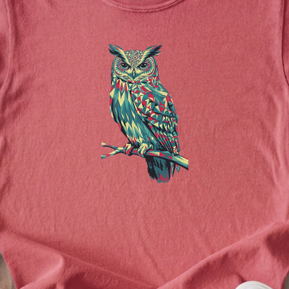Horned Owl Mosaic Kids Cotton T-Shirt