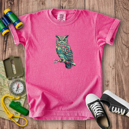 Horned Owl Mosaic Kids Cotton T-Shirt
