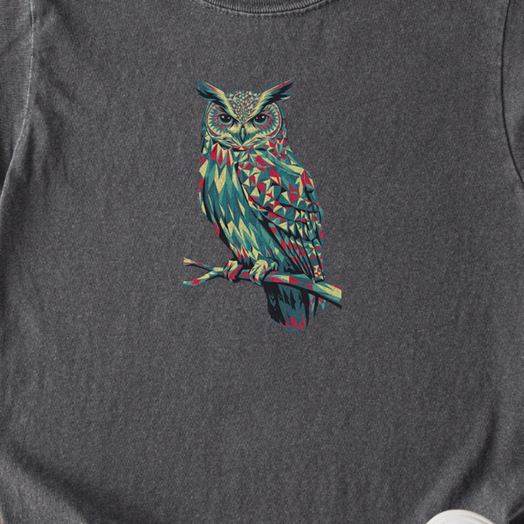 Horned Owl Mosaic Kids Cotton T-Shirt