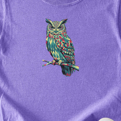 Horned Owl Mosaic Kids Cotton T-Shirt