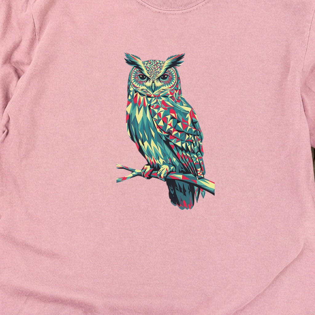 Horned Owl Mosaic Cotton Long Sleeve