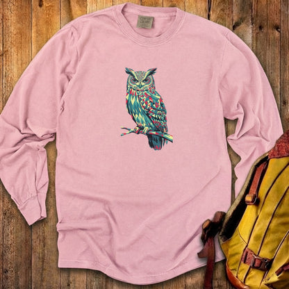 Horned Owl Mosaic Cotton Long Sleeve