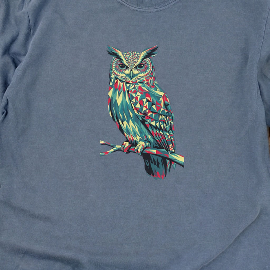 Horned Owl Mosaic Cotton Long Sleeve