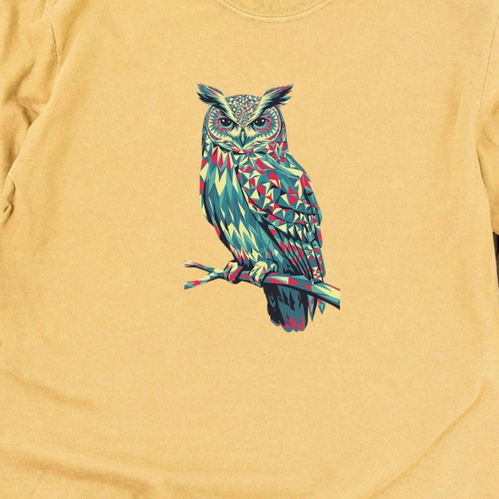 Horned Owl Mosaic Cotton Long Sleeve
