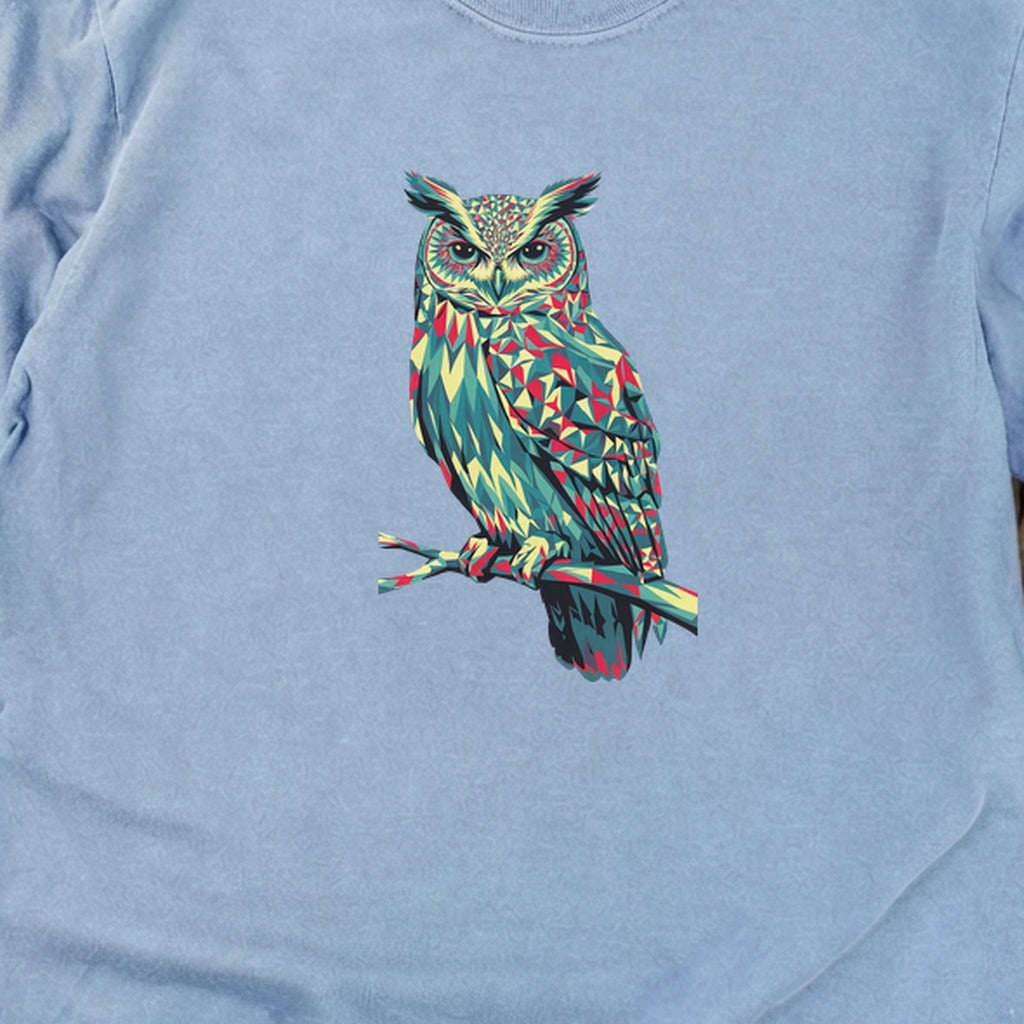 Horned Owl Mosaic Cotton Long Sleeve