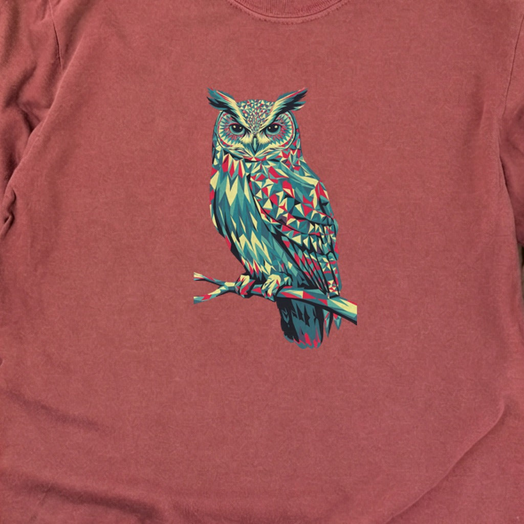 Horned Owl Mosaic Cotton Long Sleeve