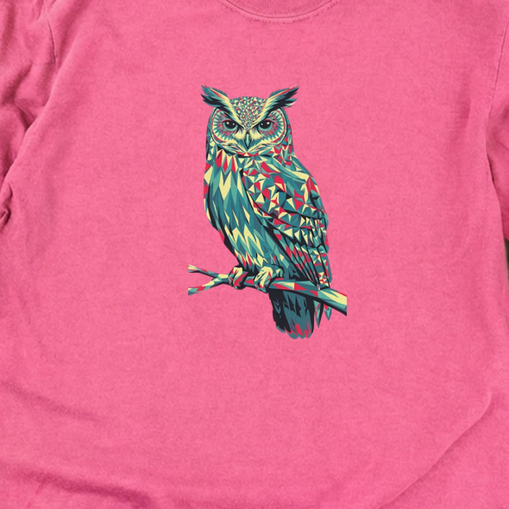 Horned Owl Mosaic Cotton Long Sleeve