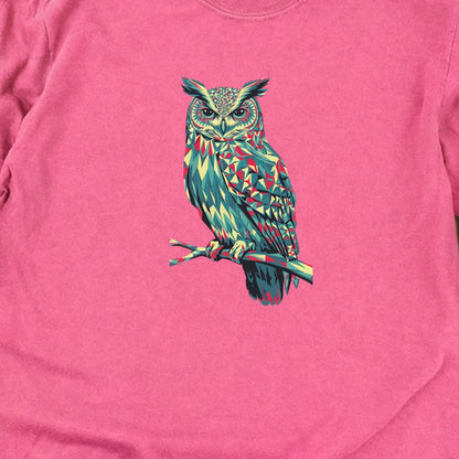 Horned Owl Mosaic Cotton Long Sleeve