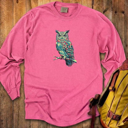 Horned Owl Mosaic Cotton Long Sleeve