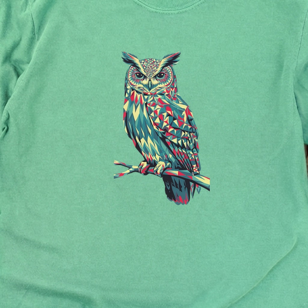 Horned Owl Mosaic Cotton Long Sleeve