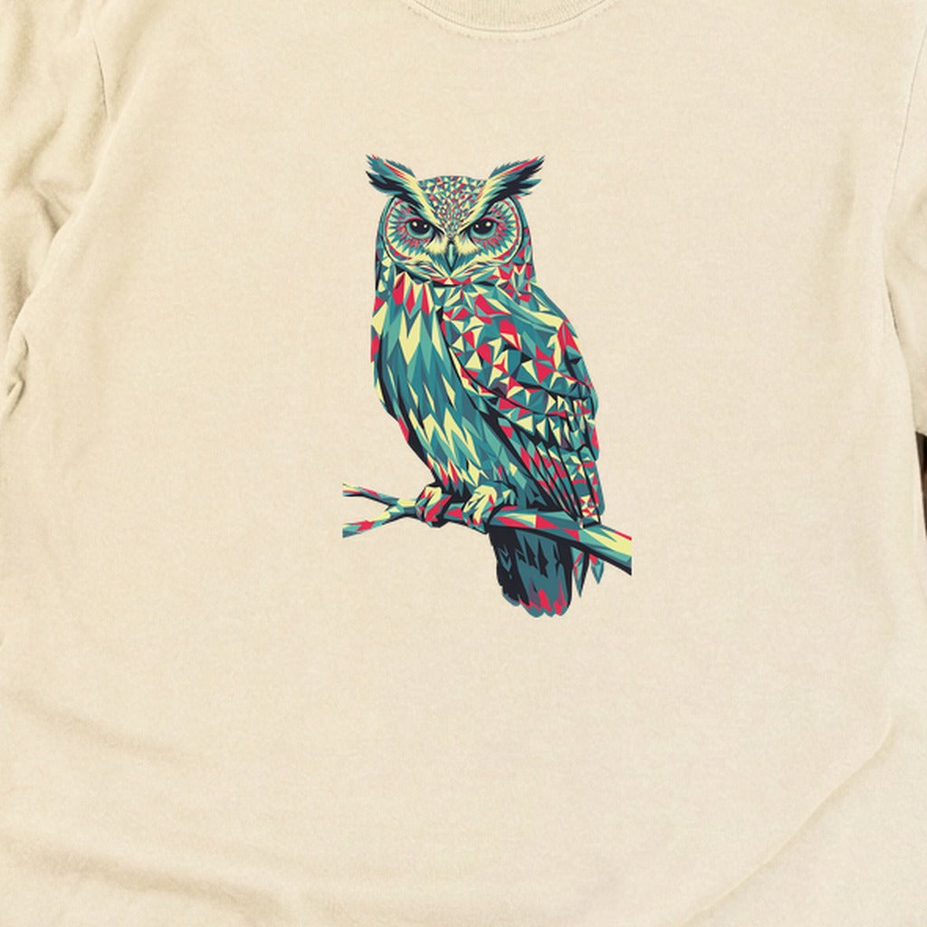 Horned Owl Mosaic Cotton Long Sleeve