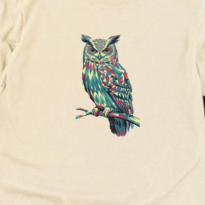 Horned Owl Mosaic Cotton Long Sleeve