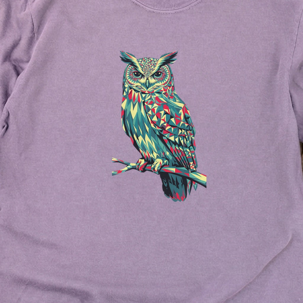 Horned Owl Mosaic Cotton Long Sleeve
