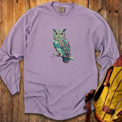 Horned Owl Mosaic Cotton Long Sleeve