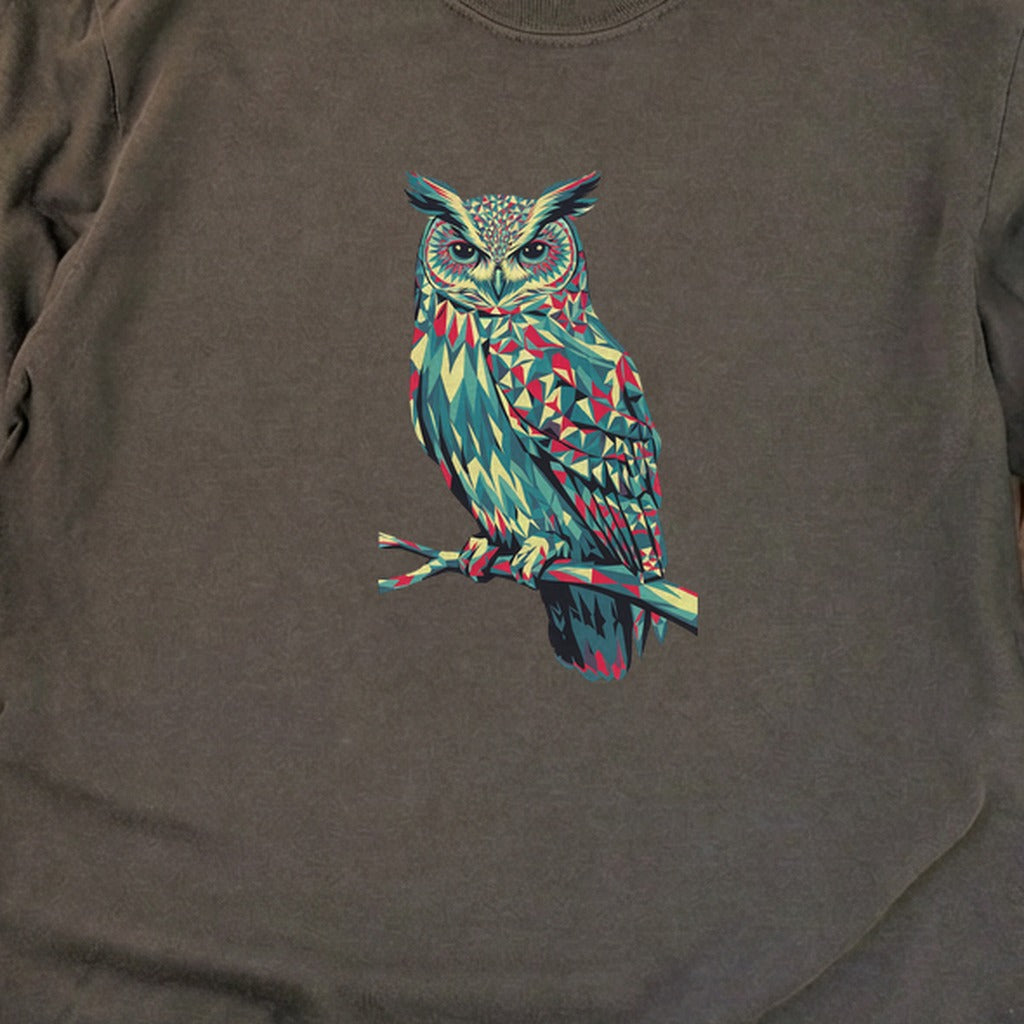 Horned Owl Mosaic Cotton Long Sleeve