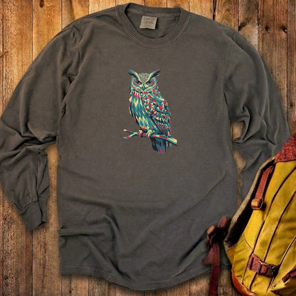 Horned Owl Mosaic Cotton Long Sleeve