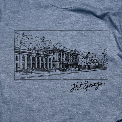 Hot Springs Line Drawing T-Shirt
