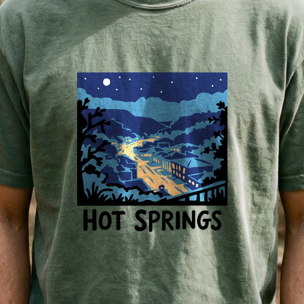Hot Springs at Night Cotton T-Shirt