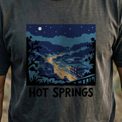 Hot Springs at Night Cotton T-Shirt
